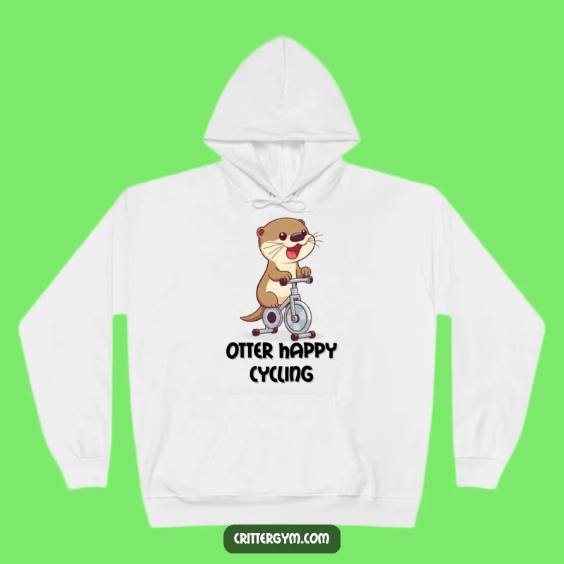 Funny Otter Bike Hoodie: Cozy Comfort with a Hilarious Aquatic Twist