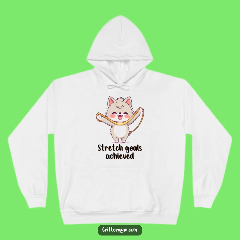 Funny Cozy Hoodie: Resistance Band Stretch Furry Character, Warm and Hilarious Casual Wear