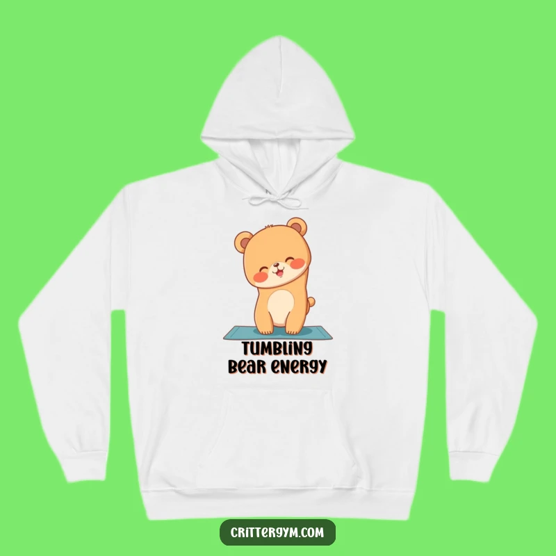 Funny Bear Cub Yoga Handstand Hoodie: Cozy Comfort for Your Practice