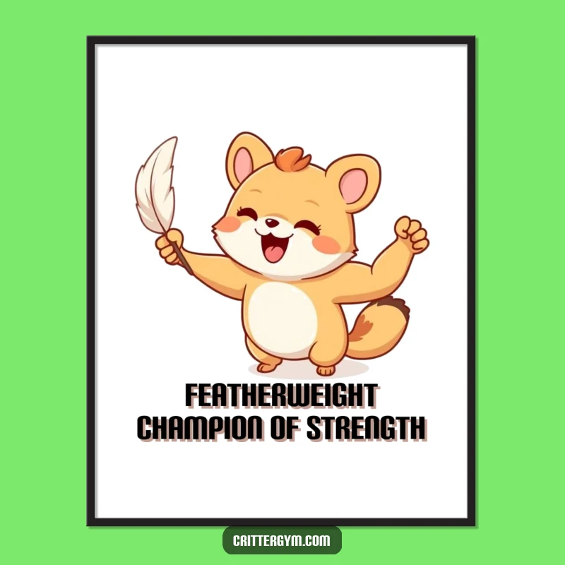 Funny Free Printable Wall Art: Tiny Muscle Flex, Hilarious Strength Decor Download