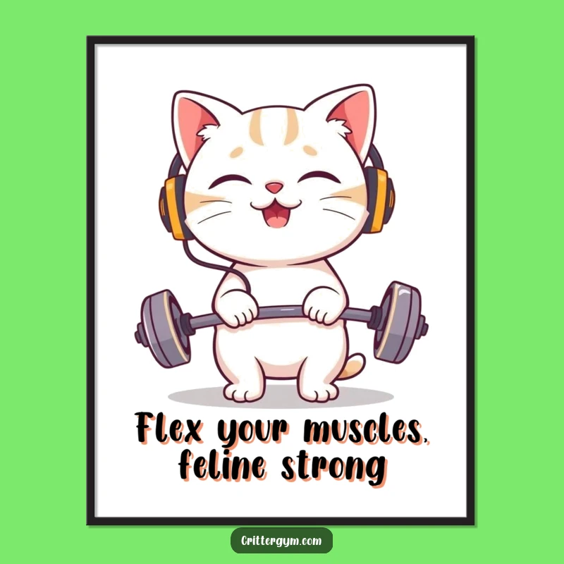 Free Printable Cat Wall Art: Funny Gym Downloadable Decor!