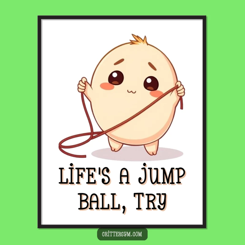 Free Printable Wall Art: Bewildered Jumper Fitness Fun Downloadable Decor