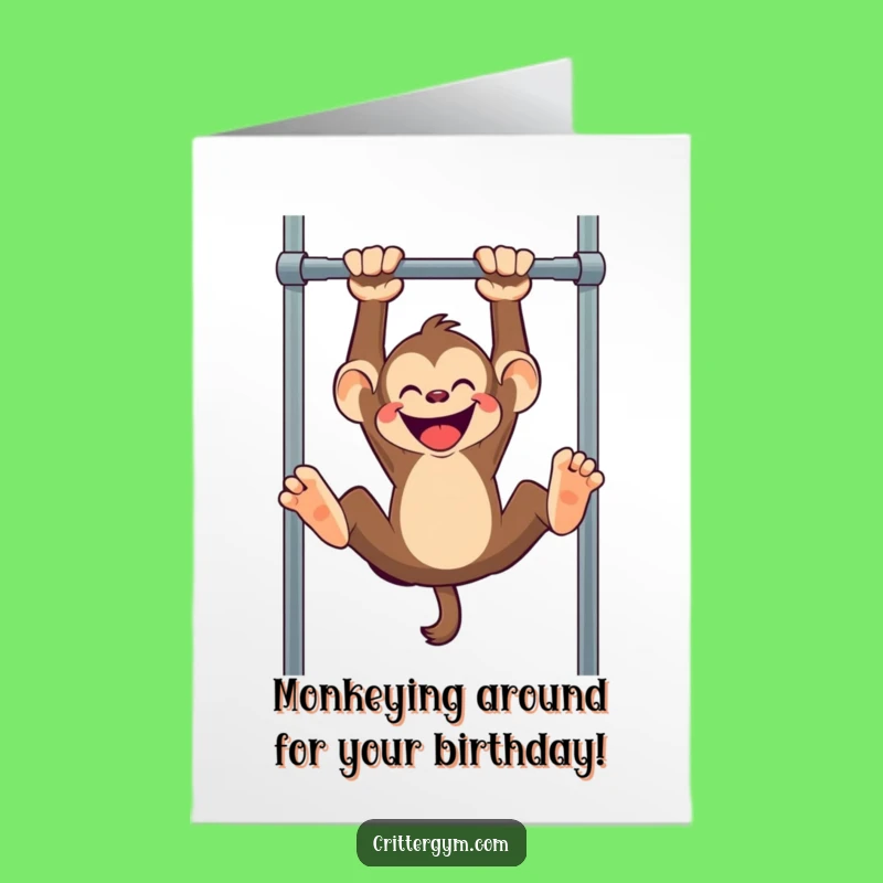 Free Printable Monkey Birthday Card: Upside Down Fun, Downloadable DIY Gift