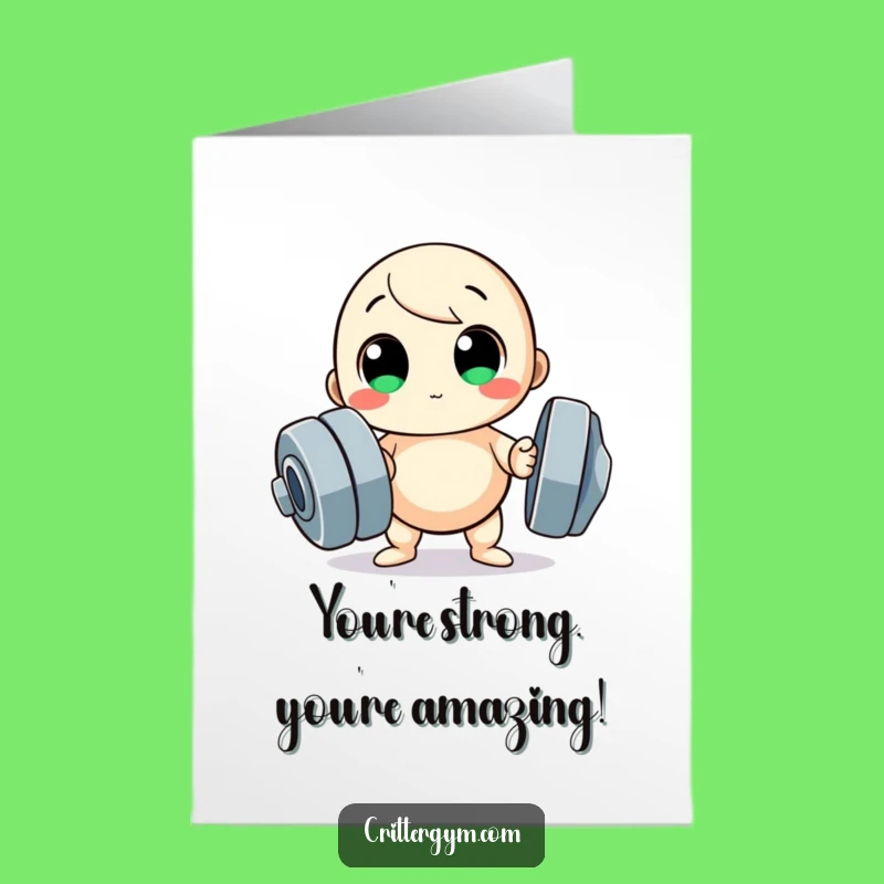 Free Printable Card: You Lifted It! Funny Strongman Congrats, Downloadable Gift!