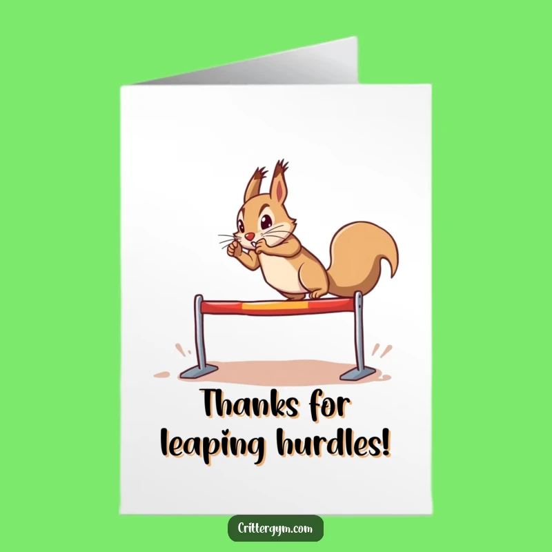 Free Printable Thank You Card: Squirrel's Bold Thanks, Downloadable Gratitude