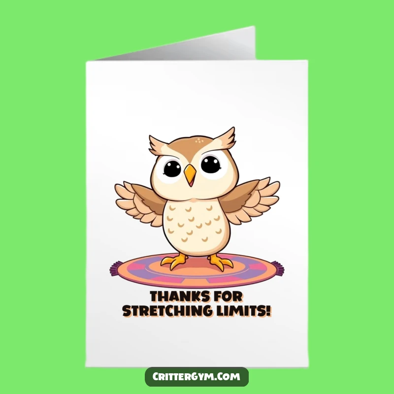 Free Printable Thank You Card: Owl Splits Gratitude - Funny Downloadable Gift!