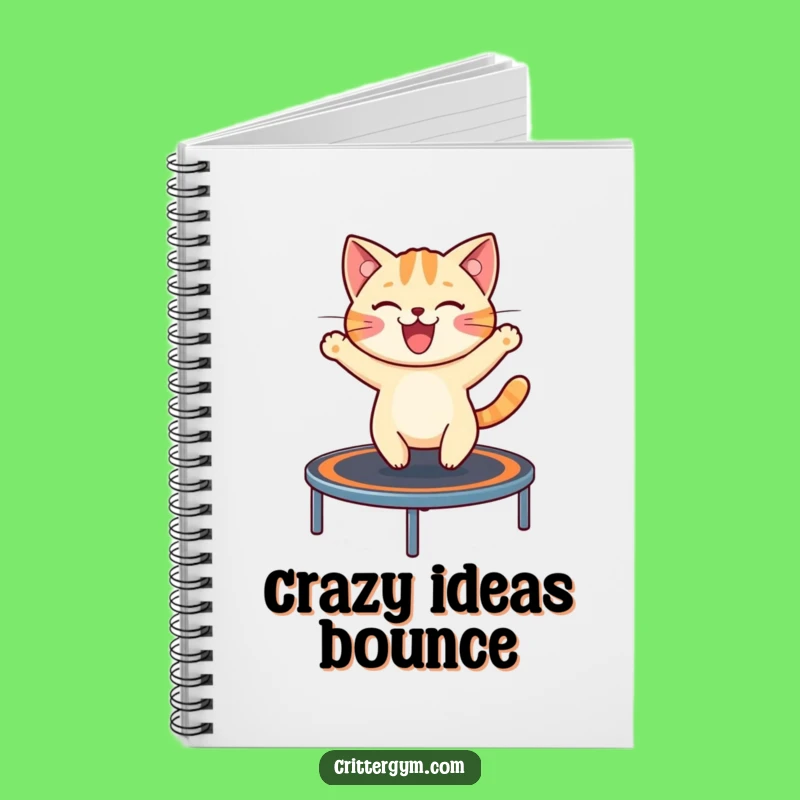 Funny Cat Trampoline Notebook: Bouncing Ideas, Perfect Journal for Playful Minds