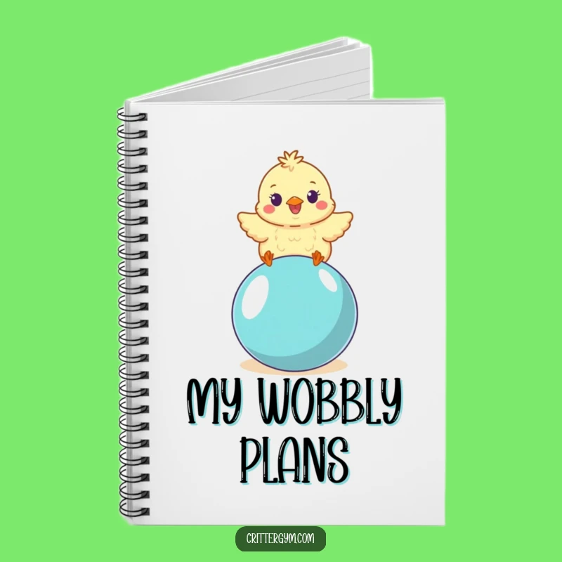 Funny Chick Notebook: Wobbly Yoga Ball Journal, a Perfect Funny Gift for Planners!