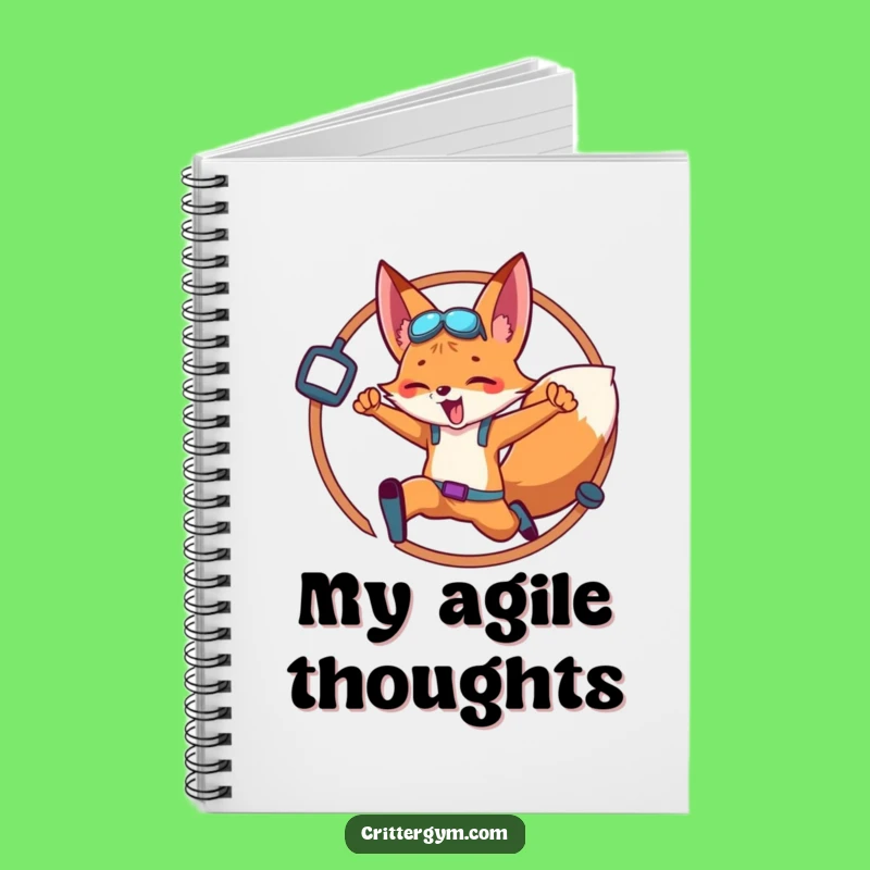 Funny Fox Fitness Leap Notebook: Track Your Goals with Hilarious Fox Energy