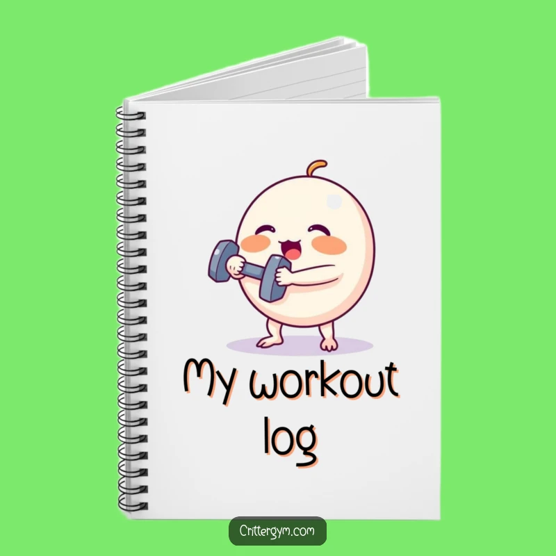 Funny Journal: Spherical Creature Dumbbell Lift, Hilarious Note-Taking Gift