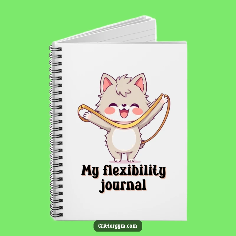 Funny Workout Notebook: Furry Character Resistance Band Journal, Gift for Fitness Fans