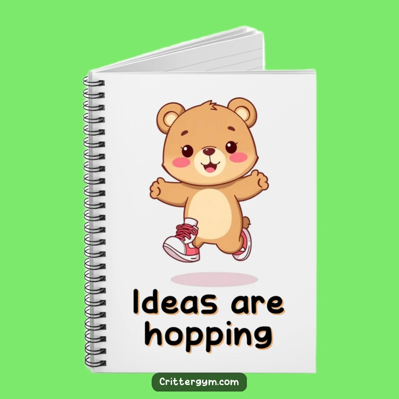Funny Bear Cub Hop Notebook - Humorous Journal for Ideas and Daily Notes