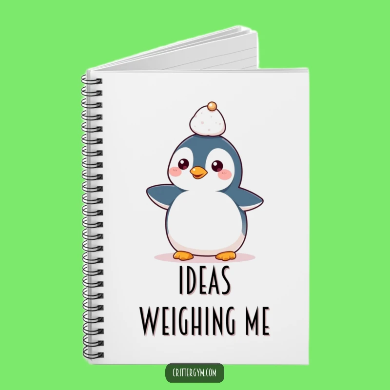 Funny Kawaii Penguin Head Weight Notebook: Hilarious Journal for Balanced Thoughts