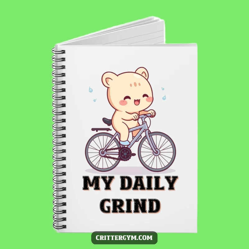 Funny Cycling Journal: Creature on Bike, Hilarious Note-Taking Gift