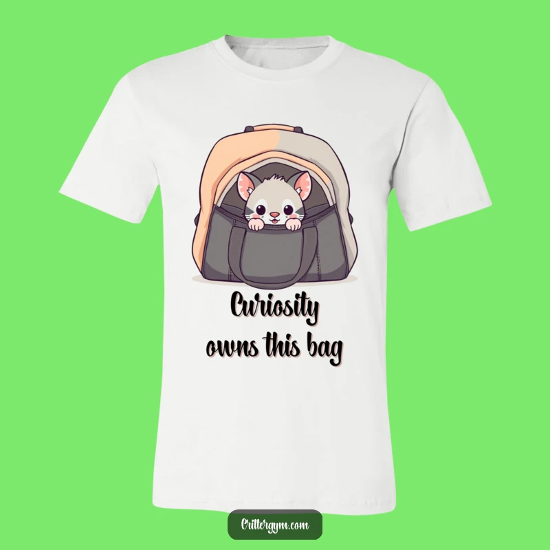 Funny Curious Critter Gym Bag T-Shirt: Peek into the Fun!