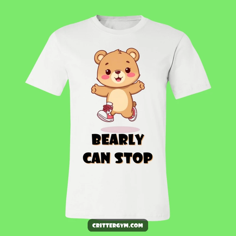 Funny Bear Cub Sneakers T-Shirt - Playful & Humorous Hop Design Tee