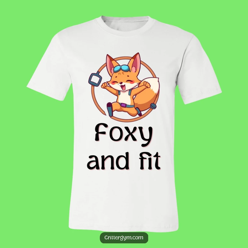 Funny Fox Fitness Leap T-Shirt: Show Off Your Moves with This Hilarious Gym Fox Tee