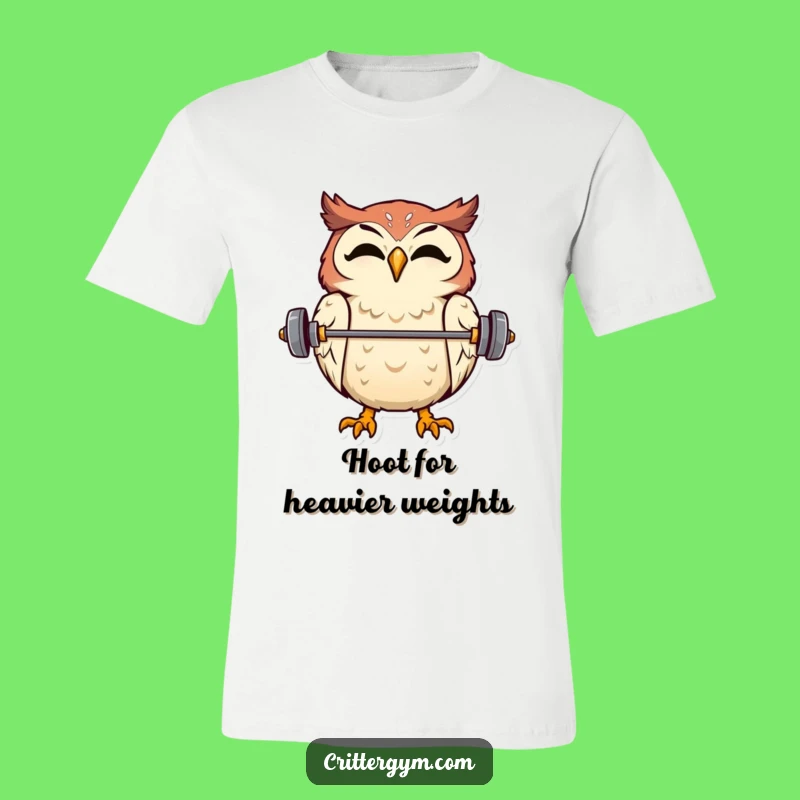 Funny Owl Barbell T-Shirt - Your Go-To Comfy & Hilarious Tee!