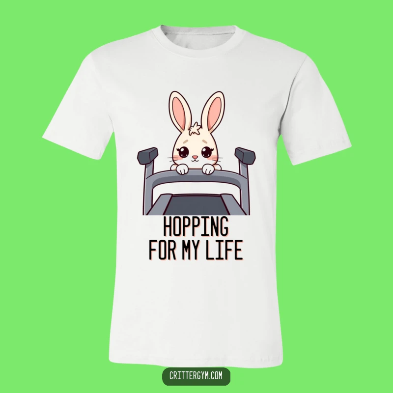 Funny Nervous Rabbit T-Shirt: Hilarious Tee for Treadmill Terrors & Bunny Fans