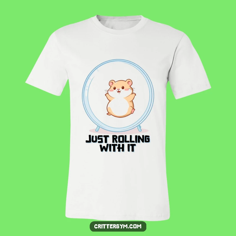 Funny Chubby Hamster Rolling T-Shirt: Hilarious Pet Apparel for Hamster Enthusiasts