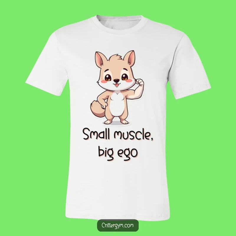 Funny Tiny Bicep Animal T-Shirt: Small Gains, Big Personality!