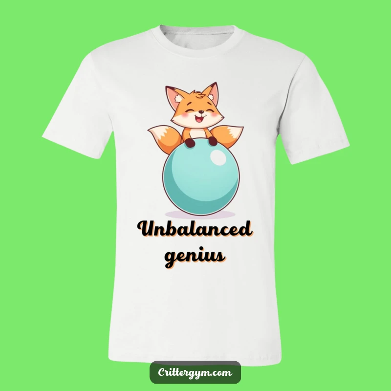 Funny Fox Balance T-Shirt: Comical Fitness Fun, Ideal Funny Gift for Athletes