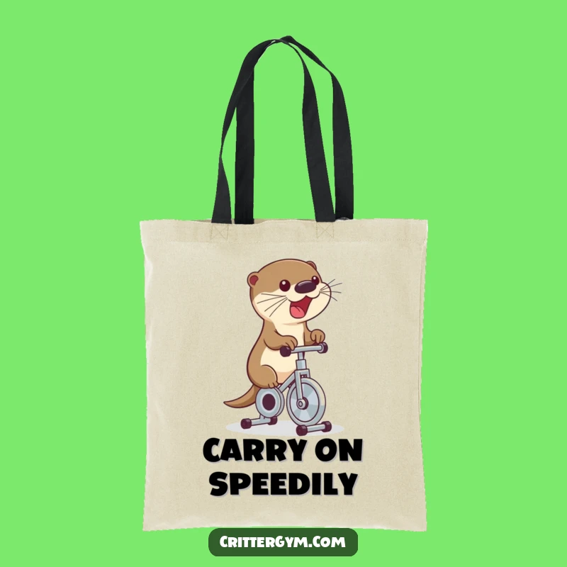 Funny Otter Bike Tote Bag: Carry Your Essentials with Whimsical Charm