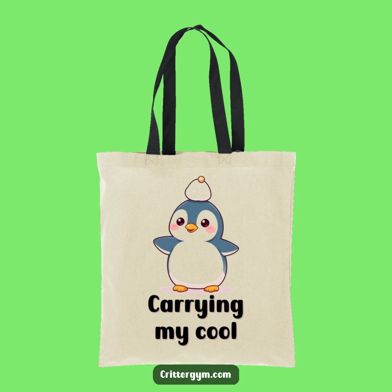 Funny Kawaii Penguin Head Weight Tote Bag: Carry Your Laughs with Style!