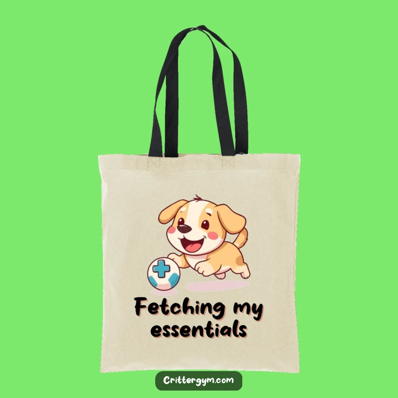 Funny Dog Medicine Ball Tote Bag: Hilarious Gift for Carrying Pet Playtime Gear