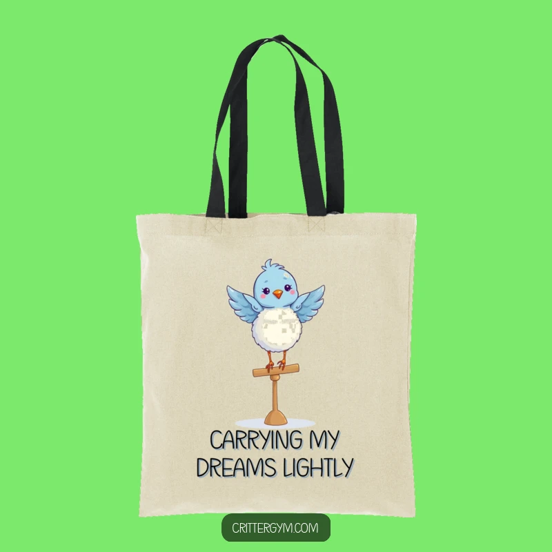 Funny Blue Bird Ballet Tote Bag: Carry Your Essentials with Elegance