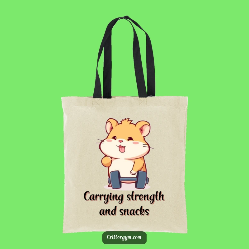 Funny Hamster Tote Bag: Gym Hamster Style, Your Perfect Funny Gift Gym Companion!