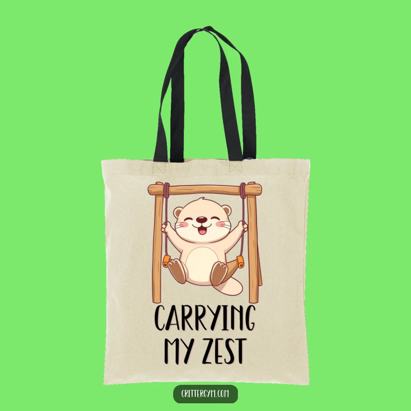Funny Otter Swinging Tote Bag - Carry Your Fun in Style