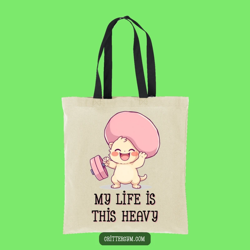 Funny Squishy Weight Lifting Tote Bag: Carry Your Humor & Essentials!