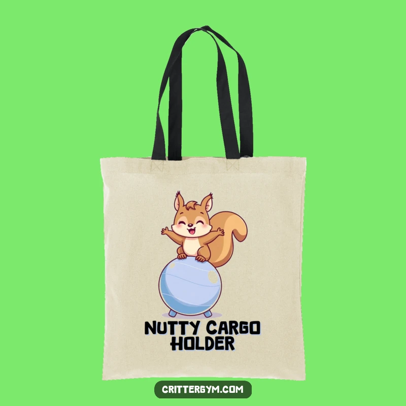 Funny Squirrel Fitness Tote Bag: Carry Your Essentials with Hilarious Energy