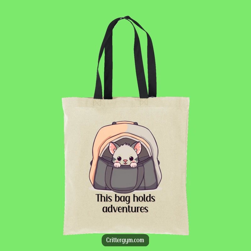 Funny Curious Critter Gym Bag Tote: Carry Your Curiosity!